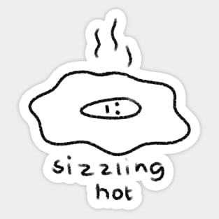 sizzling hot! egg Sticker
